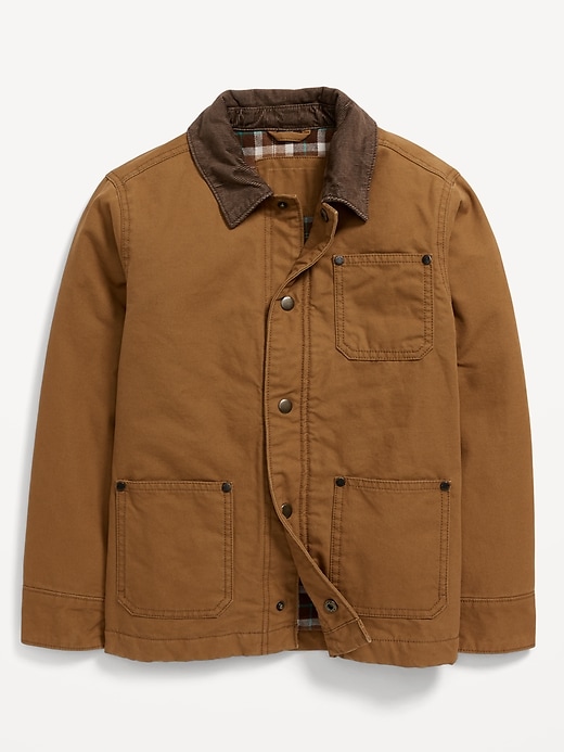 Canvas CorduroyTrim Barn Coat for Boys Old Navy