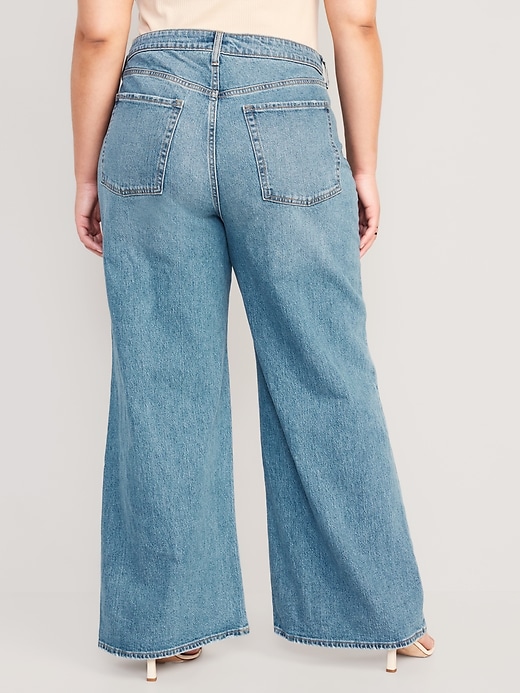 Image number 8 showing, Extra High-Waisted A-Line Wide-Leg Jeans
