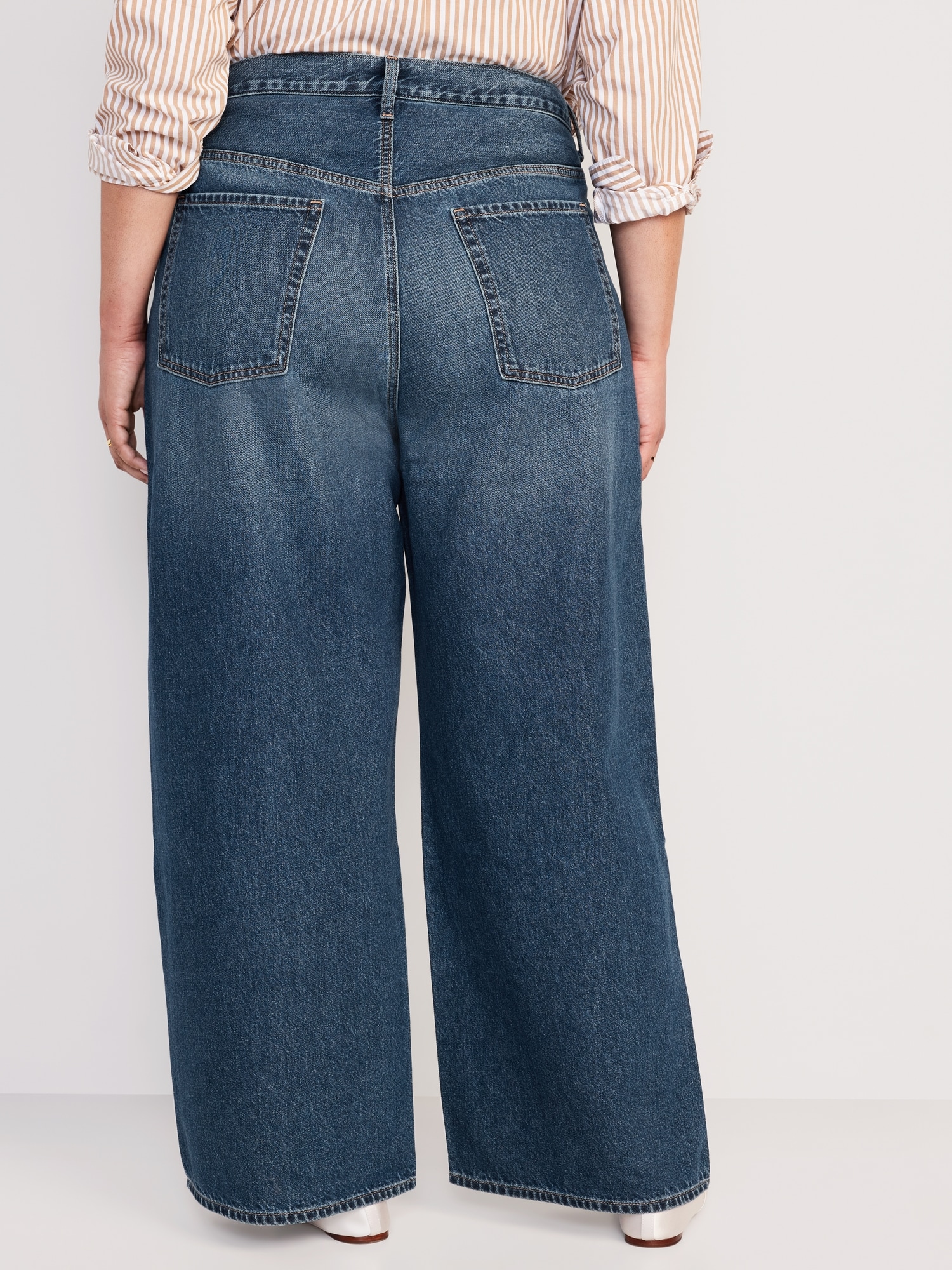 Extra High-Waisted Baggy Wide-Leg Jeans, Old Navy