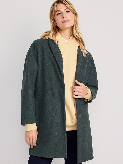 Image number 1 showing, Long-Line Cardigan Coat