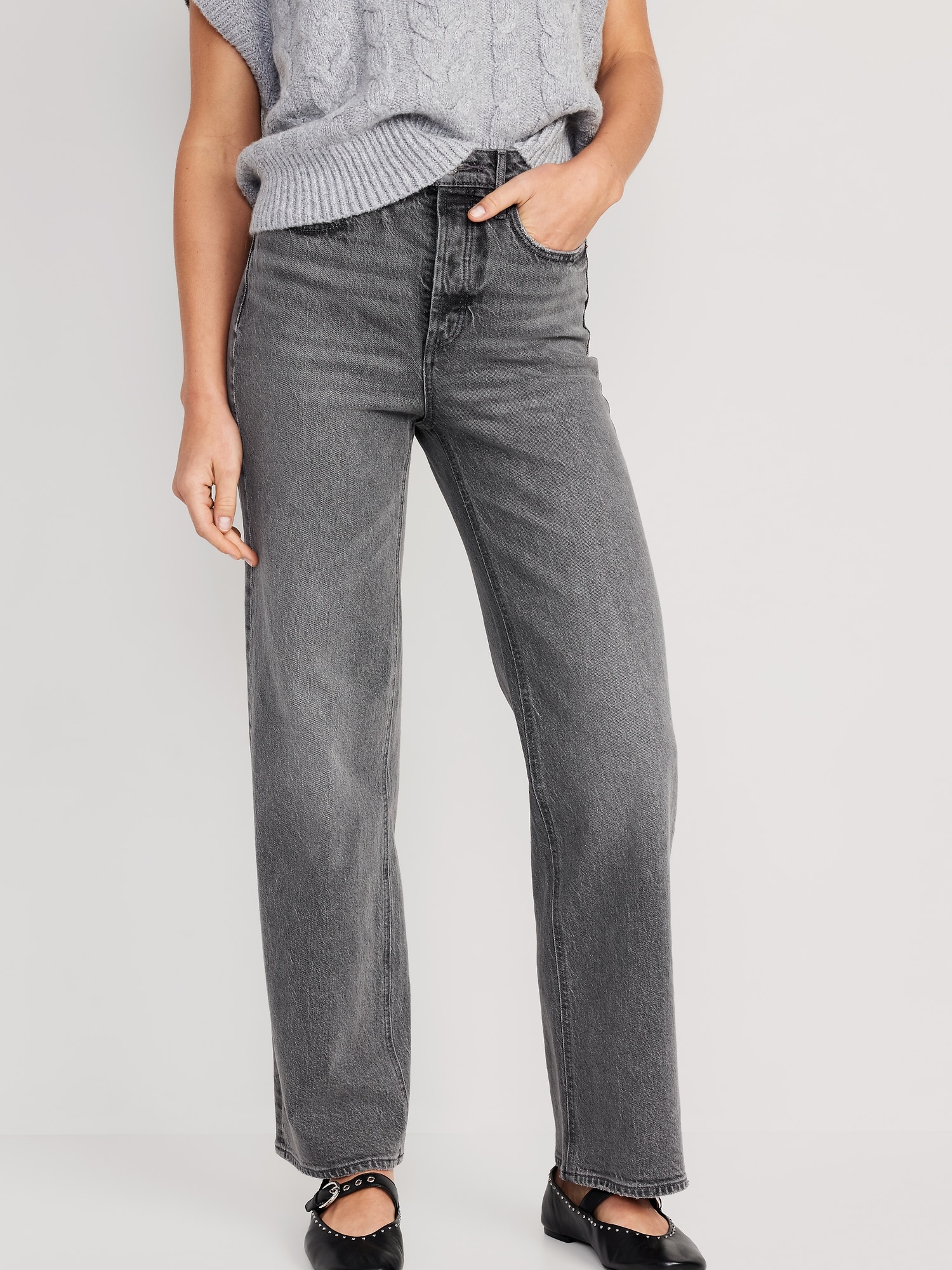 Oldnavy Extra High-Waisted Button-Fly Wide-Leg Jeans for Women