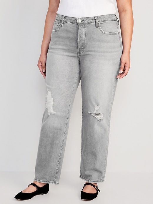 Image number 7 showing, High-Waisted OG Loose Button-Fly Ripped Jeans