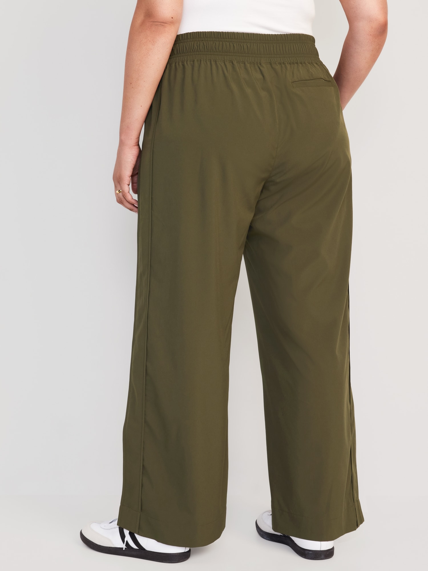 Old Navy Extra High-Waisted Stretch Tech Cropped Wide Leg Pants Wishbone 4x  NWT