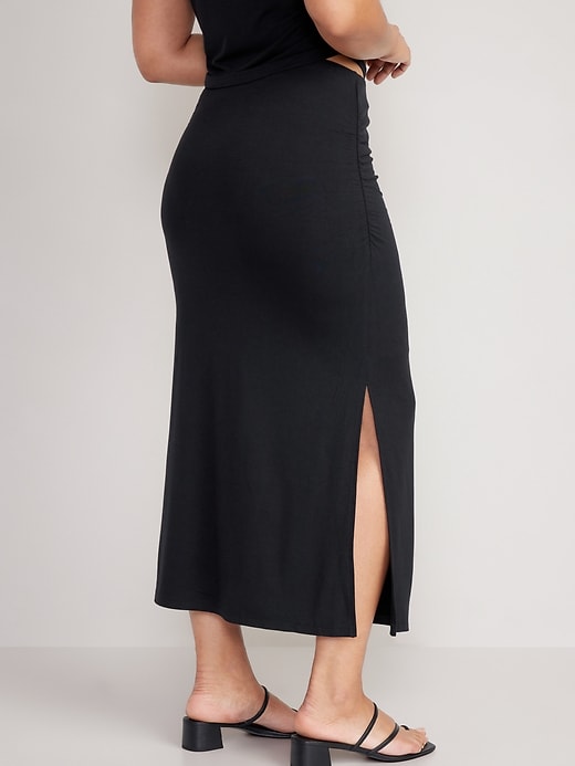 Image number 6 showing, High-Waisted Ruched Maxi Skirt