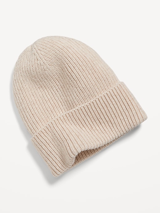 View large product image 2 of 2. Gender Neutral Wide Cuff Beanie Hat for Adults