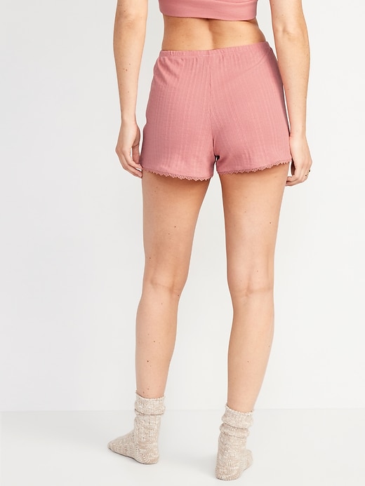 Image number 2 showing, Pointelle-Knit Pajama Shorts -- 2.5-inch inseam