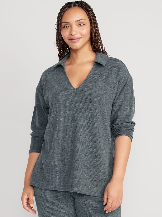 Image number 5 showing, Rib-Knit Lounge Sweater