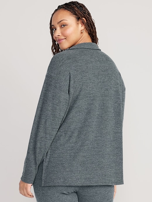 Image number 6 showing, Rib-Knit Lounge Sweater