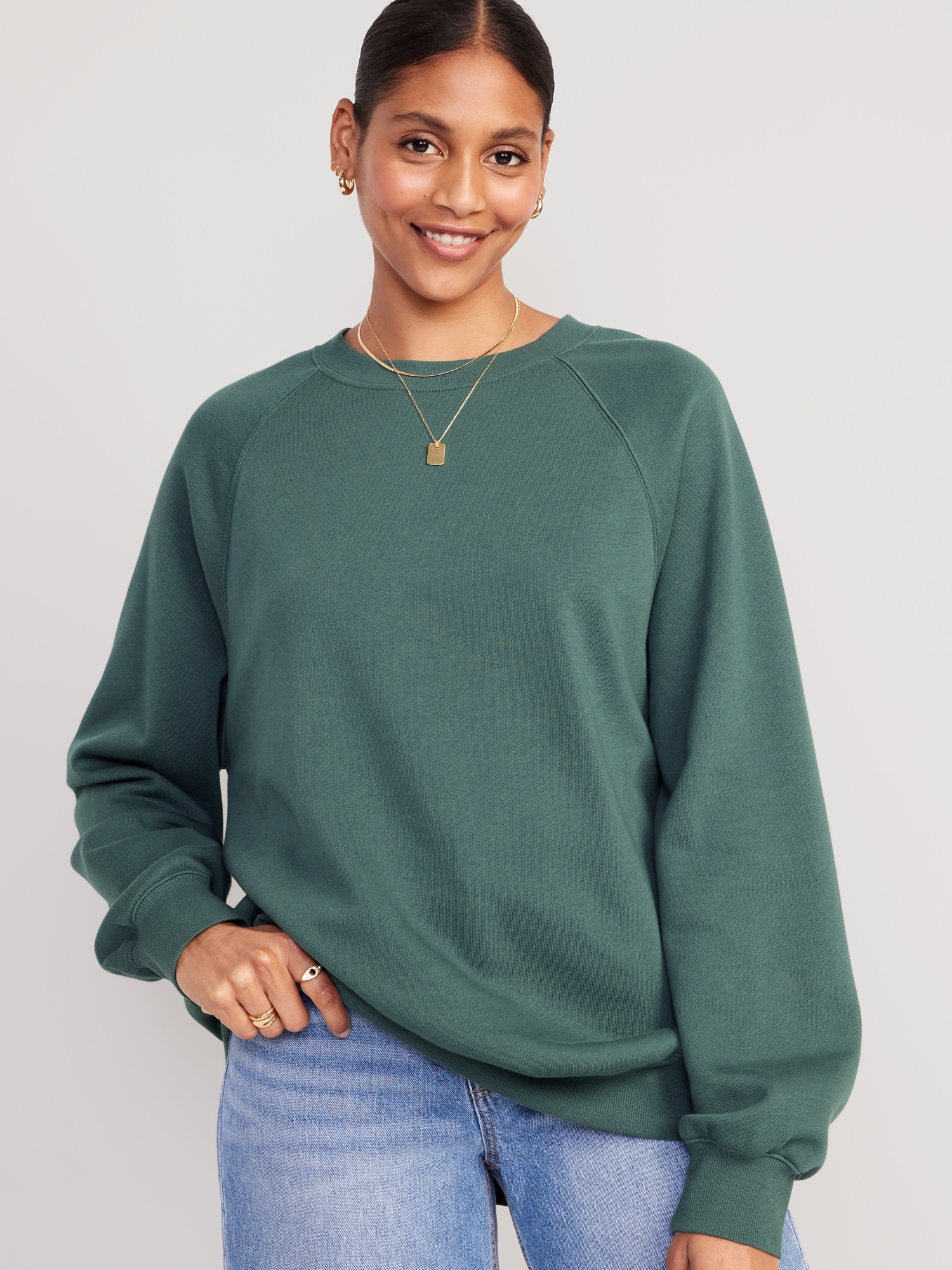 Oversized Vintage Tunic Sweatshirt for Women | Old Navy