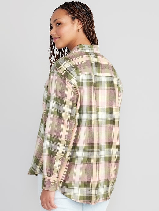 Image number 6 showing, Loose Flannel Boyfriend Shirt