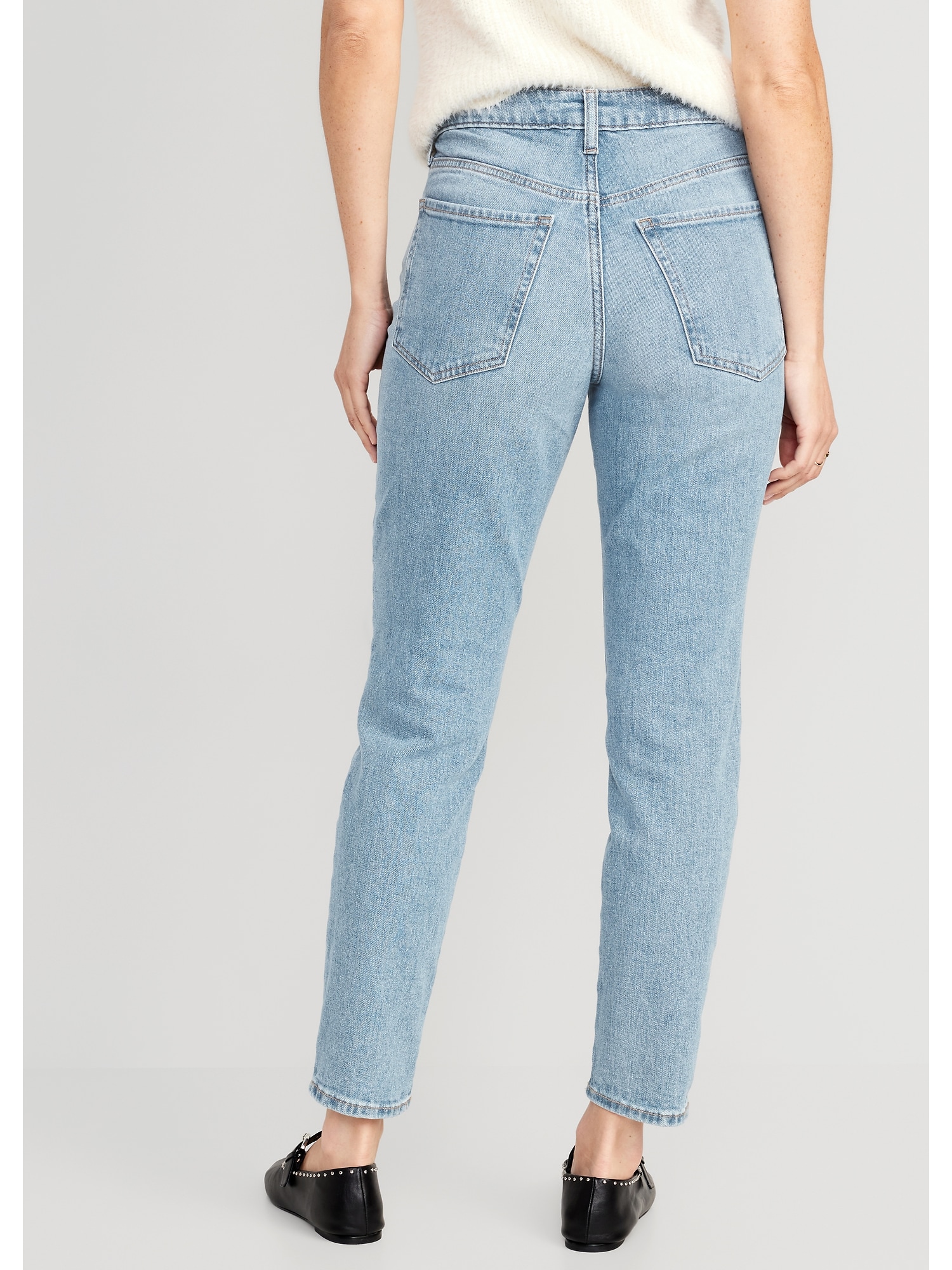 High-Waisted OG Straight Cotton-Hemp Blend Ankle Jeans | Old Navy