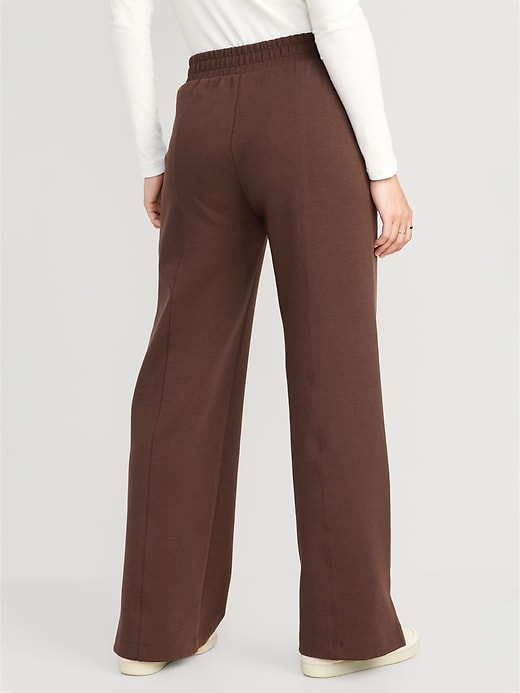 Image number 2 showing, High-Waisted Dynamic Fleece Wide-Leg Trouser Pants