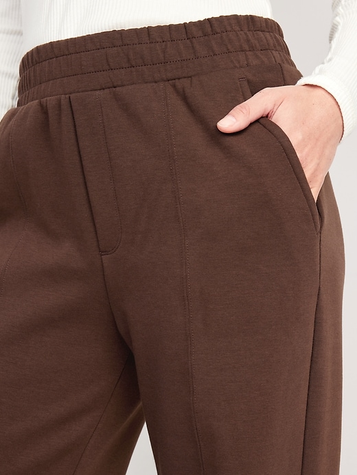 Image number 4 showing, High-Waisted Dynamic Fleece Wide-Leg Trouser Pants