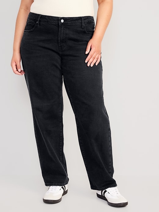 Low-Rise OG Loose Black Jeans for Women | Old Navy