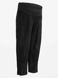 Image number 2 showing, Maternity Rollover-Waist Utility Pants