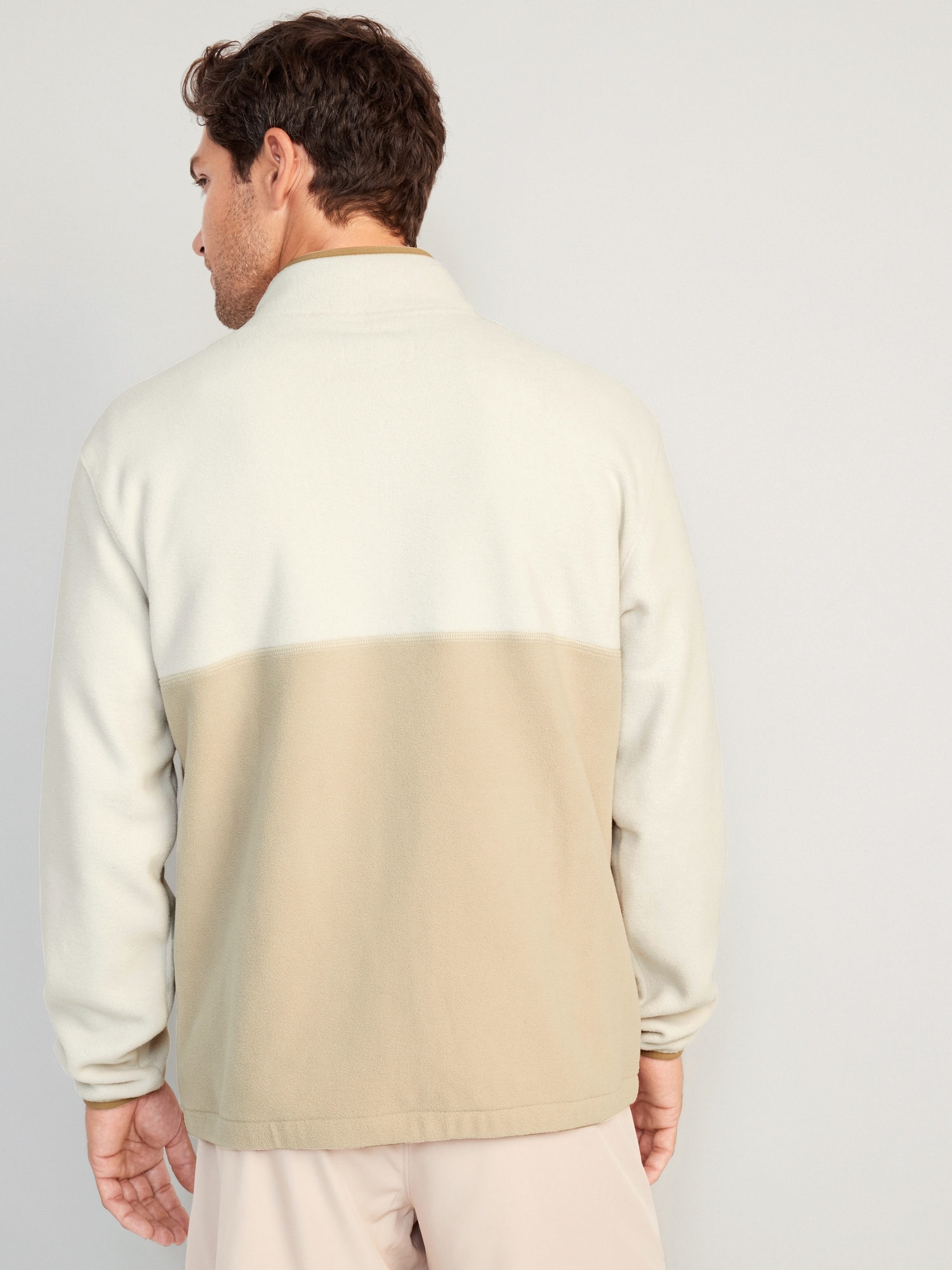 Oversized Micro-Fleece Zip Jacket for | Navy Old Men
