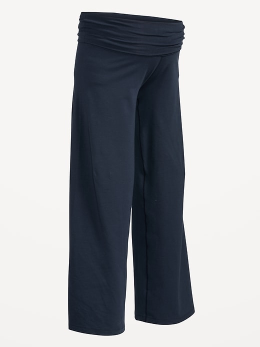 Image number 4 showing, Maternity Rollover-Waist PowerChill Wide-Leg Pants