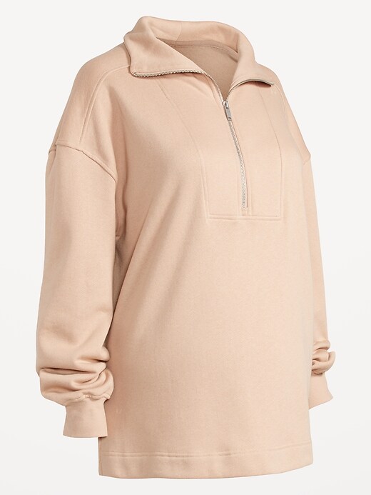 Maternity HalfZip Pullover Sweatshirt Old Navy