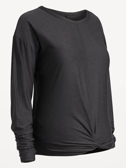 Image number 4 showing, Maternity Long Sleeve Cloud 94 Soft Twist-Front Top
