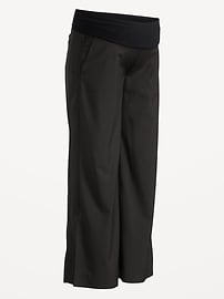 View large product image 3 of 3. Maternity StretchTech Rollover-Waist Trouser Pants