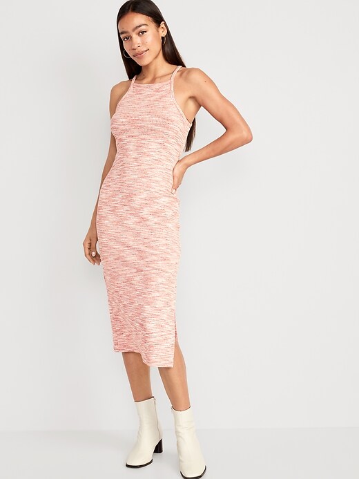 old navy fitted sleeveless rib-knit midi dress Sleeveless Rib-Knit Midi Dress