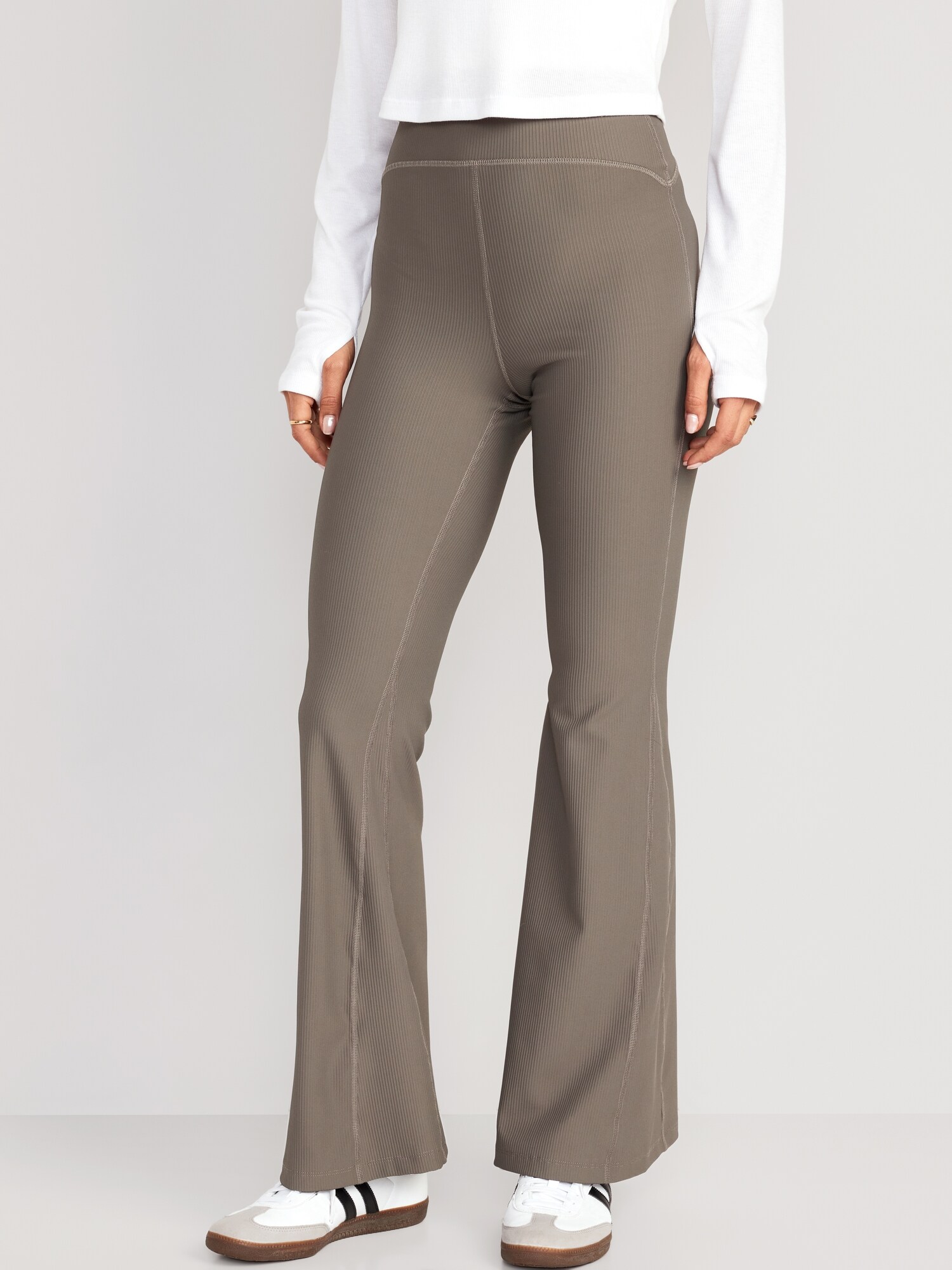 Extra HighWaisted PowerSoft RibKnit Super Flare Leggings for Women