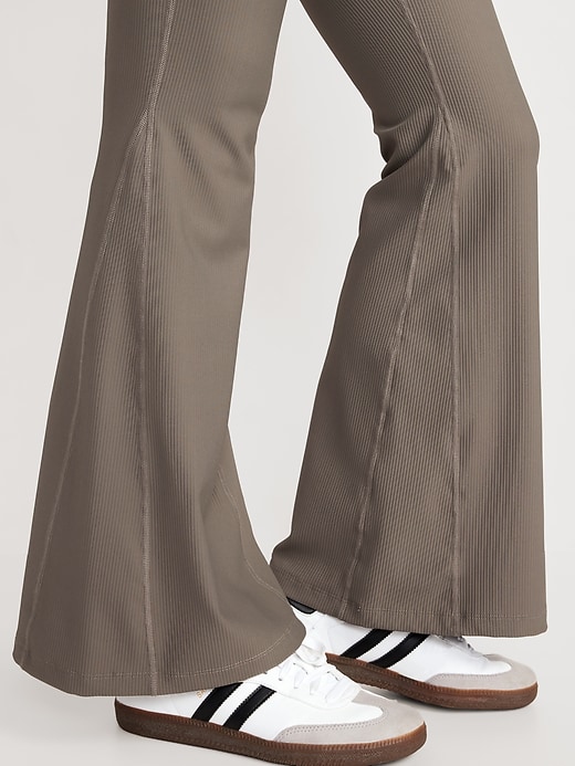 Image number 4 showing, Extra High-Waisted PowerSoft Ribbed Super Flare Leggings