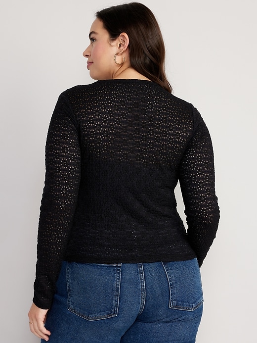 Image number 6 showing, Long Sleeve Lace Top