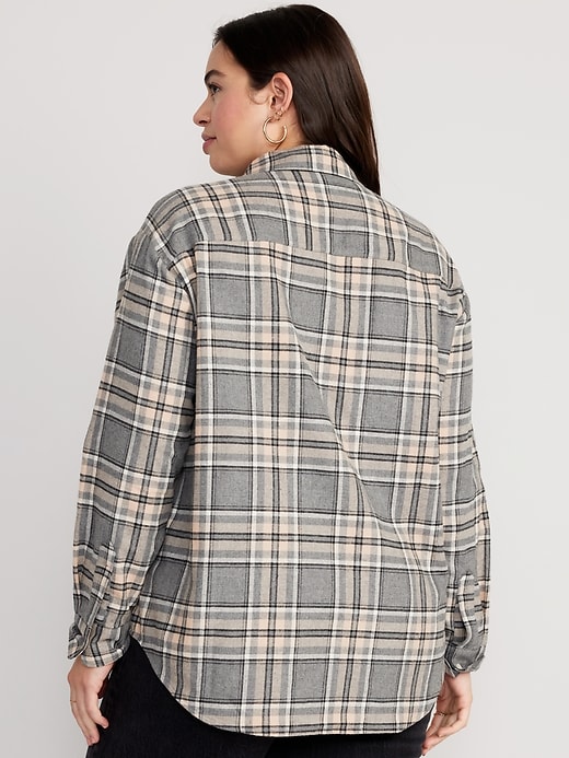 Image number 5 showing, Loose Flannel Boyfriend Shirt