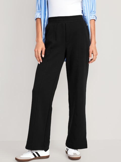 High-Waisted Dynamic Fleece Wide-Leg Pants