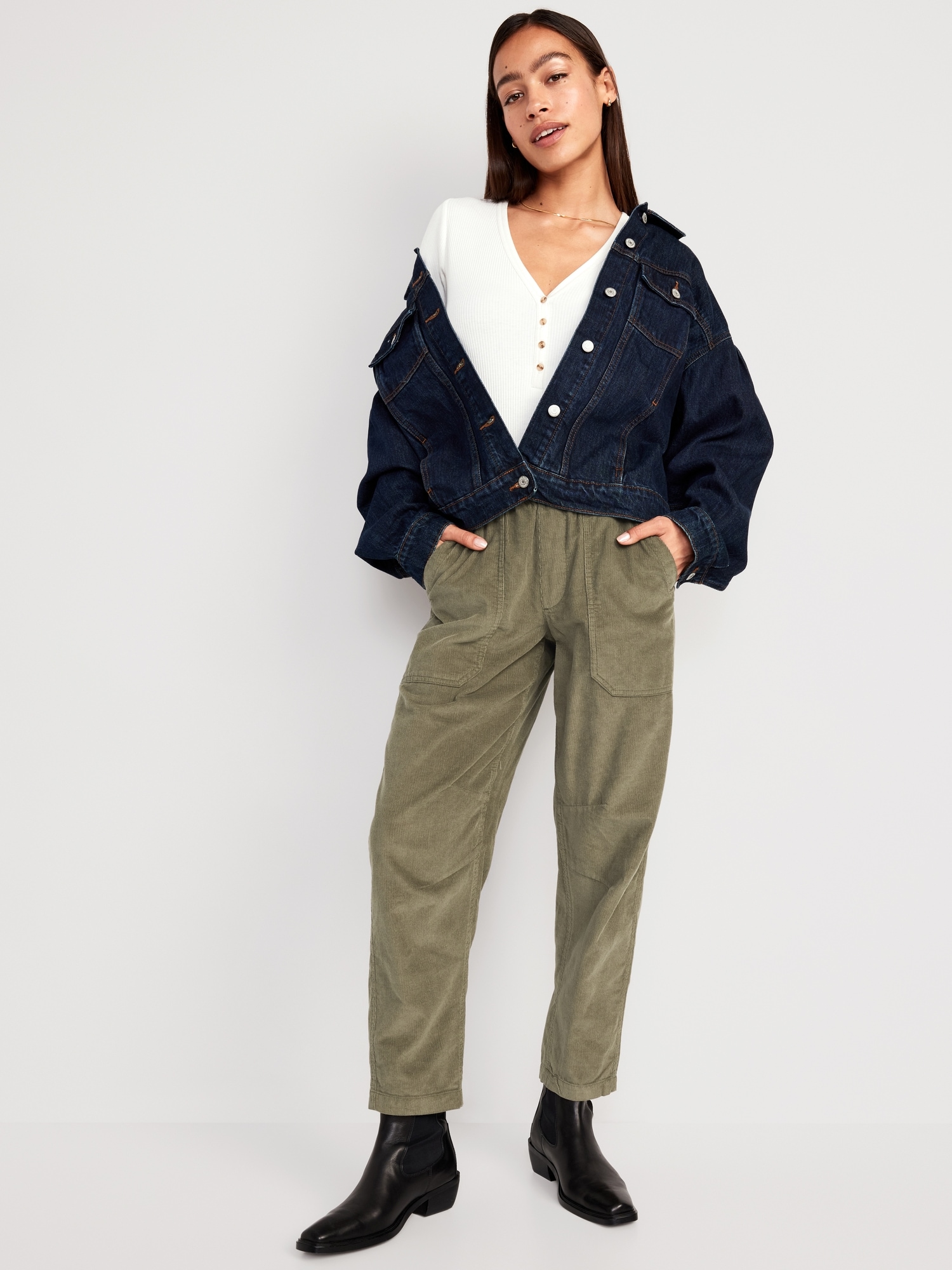 High-Waisted Pulla Utility Pants for Women | Old Navy