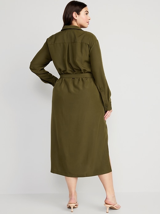 Image number 5 showing, Waist-Defined Utility Midi Dress