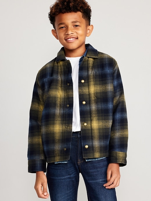 Wholesale Boys Hooded Flannel Shirt Jacket Manufacturer USA,UK