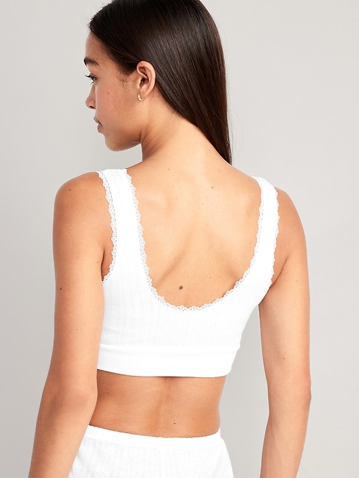 Image number 2 showing, Pointelle-Knit Bralette Top