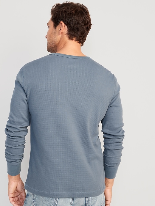 Image number 5 showing, Long-Sleeve Built-In Flex Waffle-Knit T-Shirt