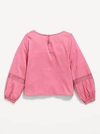 View large product image 3 of 3. Long-Sleeve Swing Top for Girls
