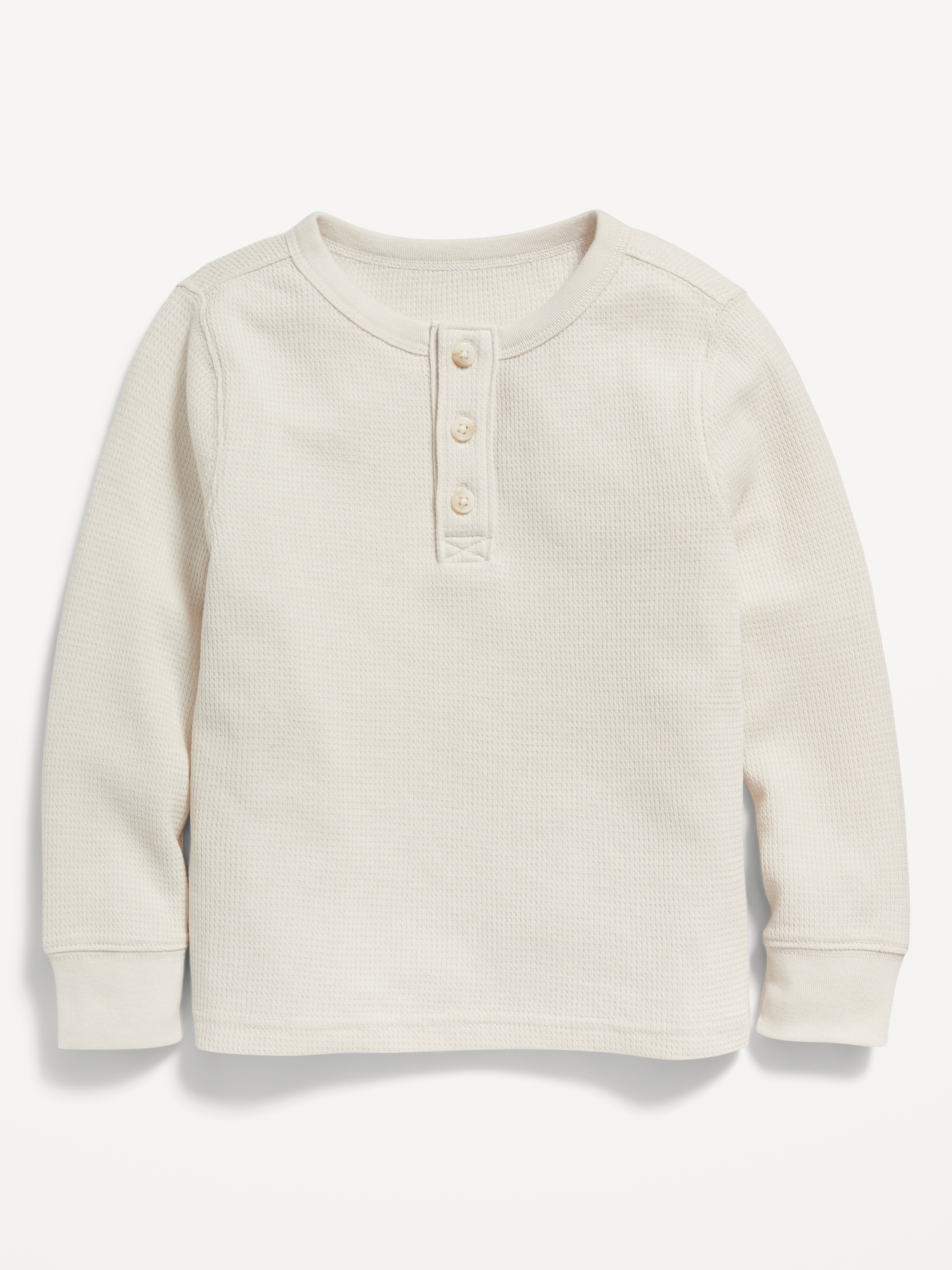 Long-Sleeve Thermal Knit Henley T-Shirt for Toddler Boys