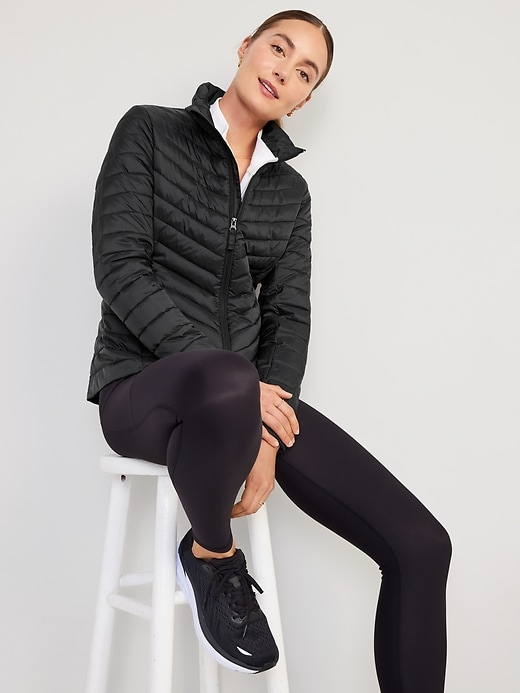 Image number 3 showing, Narrow-Channel Quilted Puffer Jacket