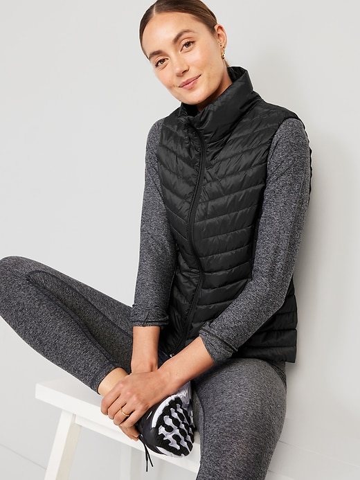 Image number 3 showing, Narrow-Channel Quilted Puffer Vest