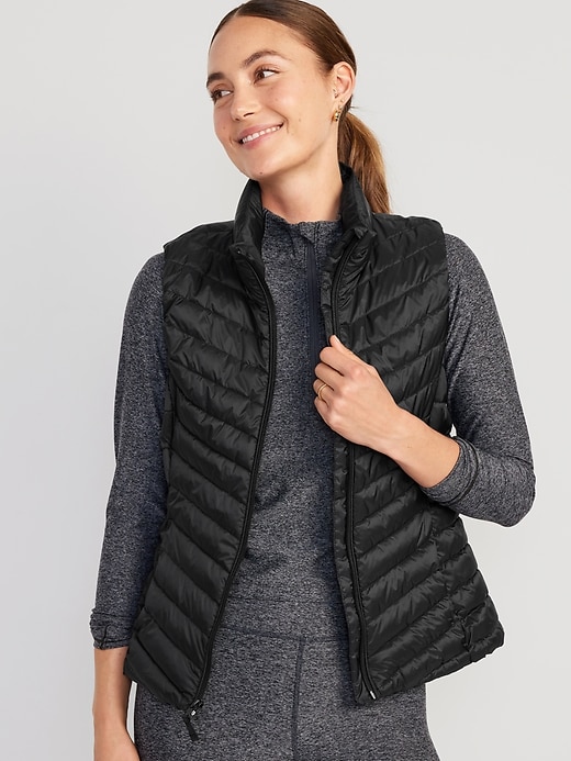 Narrow Channel Quilted Puffer Vest for Women Old Navy