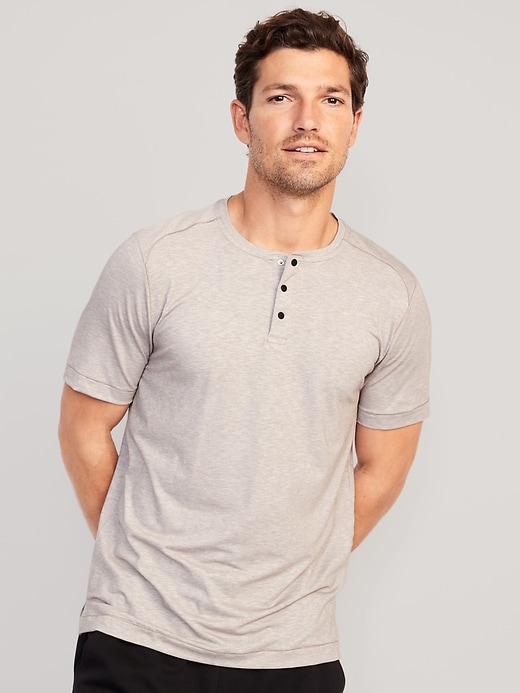 View large product image 1 of 3. Beyond 4-Way Stretch Henley T-Shirt
