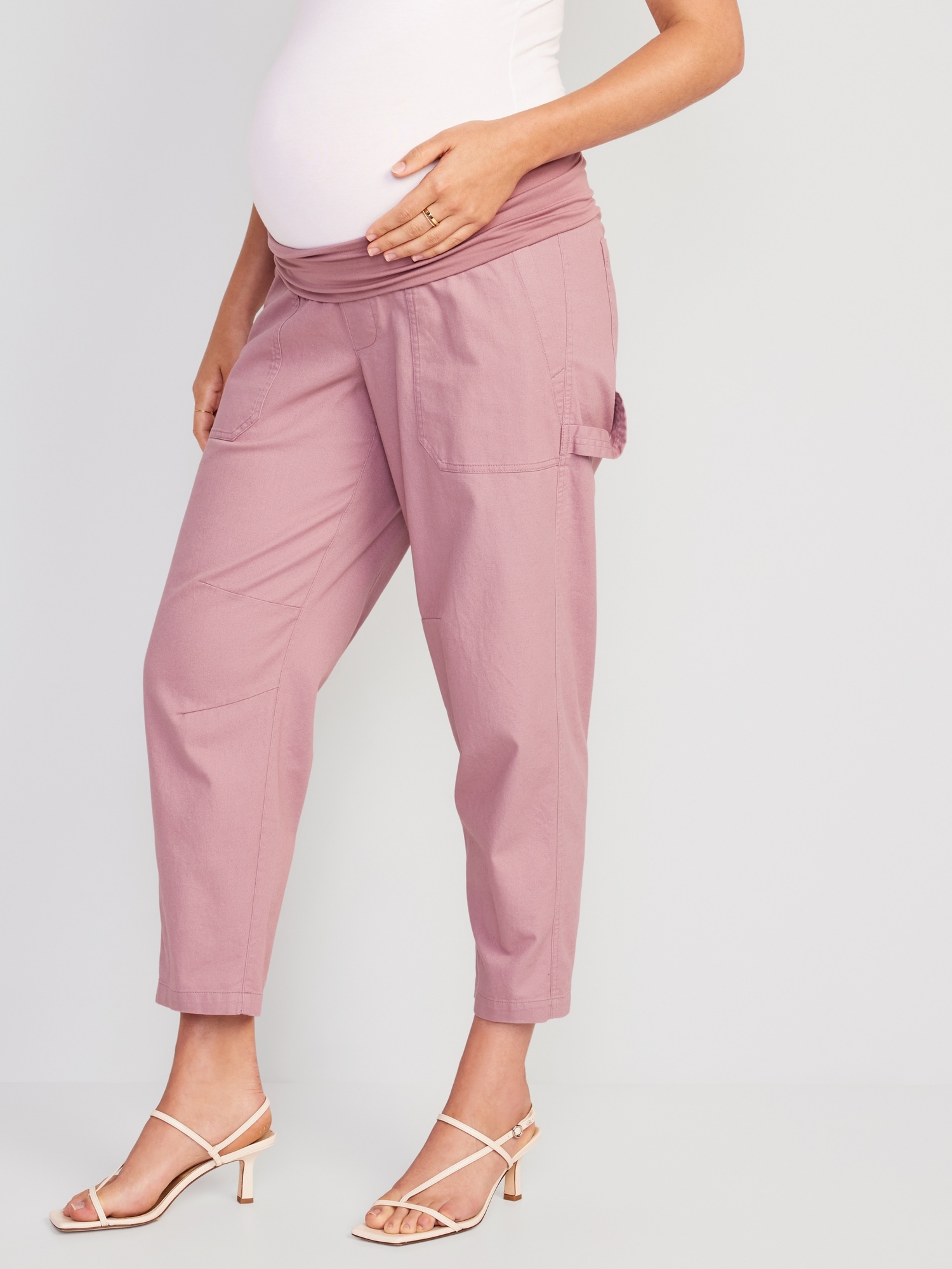 Maternity Rollover-Waist Workwear Pants Old Navy, 54% OFF