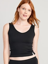Image number 1 showing, Rib-Knit Seamless Tank Top