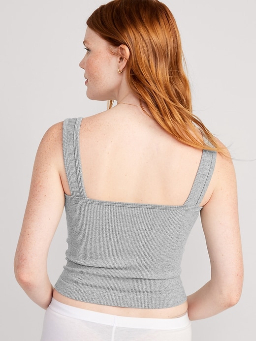View large product image 2 of 8. Rib-Knit Seamless Tank Top