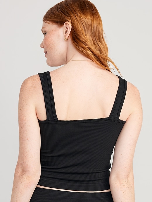 View large product image 2 of 7. Rib-Knit Seamless Tank Top