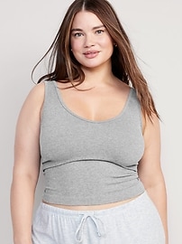 View large product image 7 of 8. Rib-Knit Seamless Tank Top