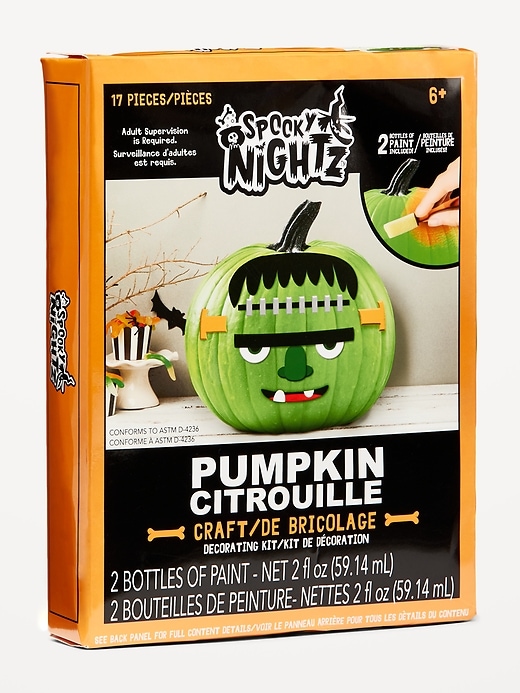 View large product image 2 of 2. Spooky Nightz™ Halloween Pumpkin Decorative Craft Kit for Family