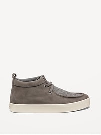 View large product image 3 of 4. High-Top Faux-Suede Elastic-Lace Sneakers for Boys