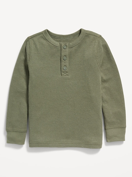 Old Navy Thermal-Knit Long-Sleeve Henley Pajama Set for Boys