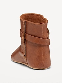 View large product image 3 of 4. Faux-Leather Tall Buckled Boots for Baby